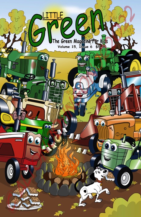 Cartoon Tractor Little Green Children's Book  Illustration Alton Johnson Jr